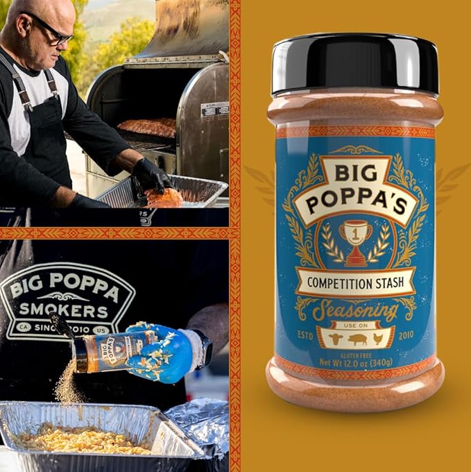 Big Poppa's Competition Stash Seasoning – Gluten-Free Spice Seasoning Mix for Pork, Chicken and even Vegetables for Cooking - Special Blend of Spices to Unleash BBQ Mastery (12 Oz)