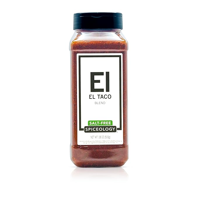 Spiceology - El Taco Salt-Free Taco Seasoning - Mexican Spice Blend - Use On: Tacos, Fajitas, Chicken, Beef, and Veggies - 18 oz