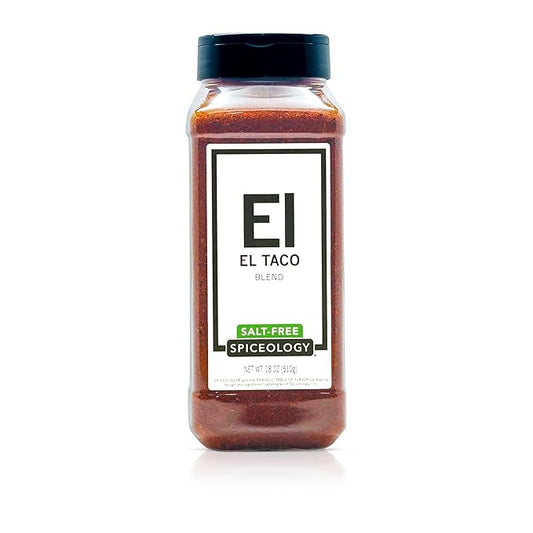 Spiceology - El Taco Salt-Free Taco Seasoning - Mexican Spice Blend - Use On: Tacos, Fajitas, Chicken, Beef, and Veggies - 18 oz