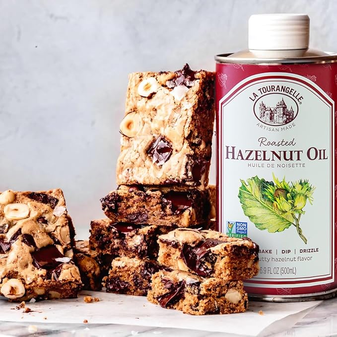 La Tourangelle, Roasted Hazelnut Oil, High-Oleic Oil Great for Baking, Stir-Frying, and Vinaigrettes, 8.45 fl oz