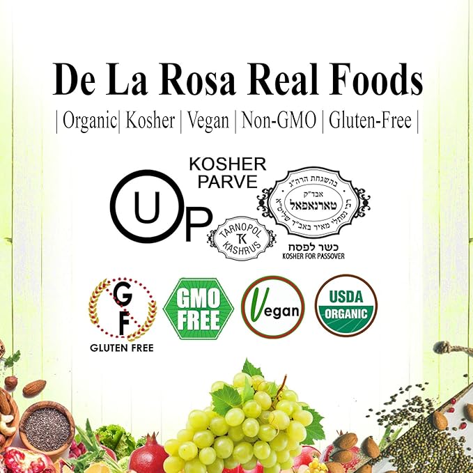 De La Rosa Red & White Wine Vinegar, 100% Pure, Raw & Unfiltered, Vegan, Kosher, Non-GMO & Gluten Free, Great for Salad Dressings, Marinades & More 16.9 Oz (Pack of 2)