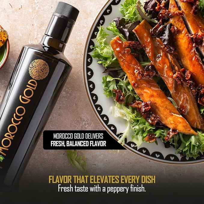 Morocco Gold Single Estate Extra Virgin Olive Oil, Unfiltered, Unblended, High in Polyphenols, Pure & Natural, 6 x 500ml (6 Bottles For The Price Of 5)