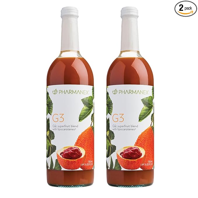 Nu Skin G3 Juice | 25 Fl Oz | 2 Pack | Antioxidant Superfruit Blend With Gâc, Cili, & Siberian Pineapple | Supports Energy, Eye & Skin Vitality | Nutrient-Rich Wellness Beverage