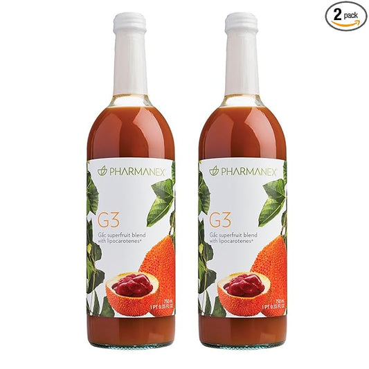 Nu Skin G3 Juice | 25 Fl Oz | 2 Pack | Antioxidant Superfruit Blend With Gâc, Cili, & Siberian