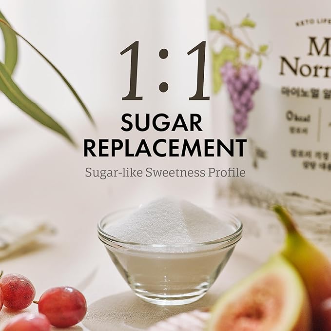 My Normal Keto Powdered Allulose 16oz - Allulose, Monk Fruit & Stevia Blend, 99.8% Allulose, 1:1 Sugar Substitute, Non GMO, Gluten Free, Zero Calorie Sweetener - 0g Net Carb, No Sugar
