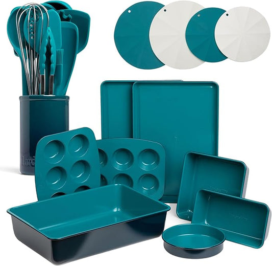 Larder & Vine 24 Piece Set (Bondi) | Bakeware Set, Utensil Set, and Trivets