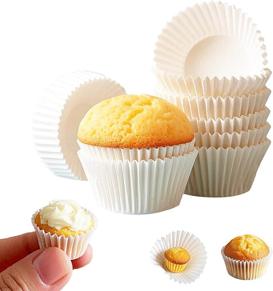 1000 Pcs 1 Inch Mini Muffin Liners,Muffin Liner for Baking White Cupcake Papers Baking Cup Liners,Used for 48 Cup Mini Muffin Pan