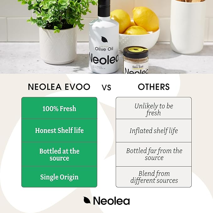 Neolea Greek Extra Virgin Olive Oil ??Single Origin, Early Harvest, High Polyphenol ??From Koroneiki Olives Hand Picked in Greece ??Fresh Aromatic Cooking Oil & Finishing Dishes ??16.9 fl. oz / 500ml
