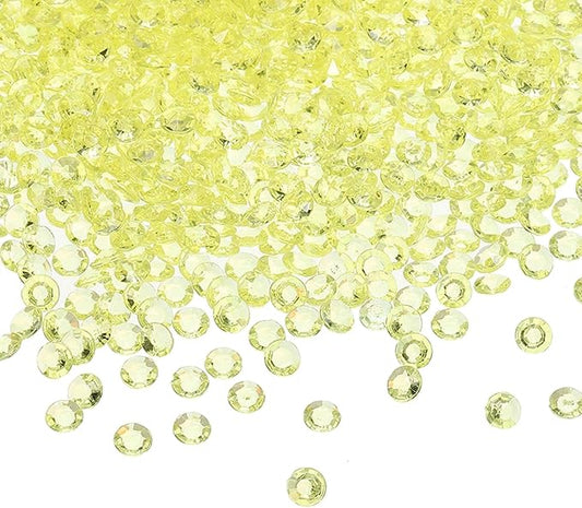 PATIKIL 4000 Pcs Wedding Table Scatter Confetti Crystals 6mm Acrylic Diamonds Vase Fillers Gems for Table Centerpiece Decorations Party Vase Beads, Light Yellow
