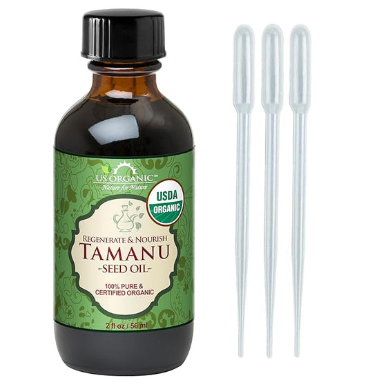 US Organic Tamanu Oil, USDA Certified Organic, 100% Pure Virgin Cold Pressed Unrefined, Dark Green