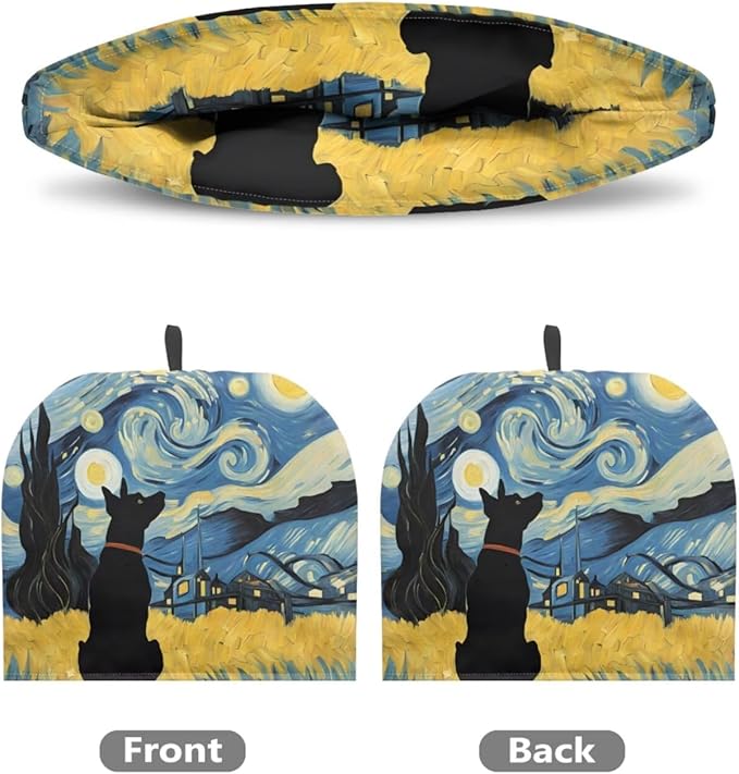 Tea Pot Cover Starry Night Dog Print Teapots Cosy Insulated Tea Cozies Home Kitchen Decoration Teapot Dust Cover Warming Tea Kettle Quilt Creative Gifts for Party
