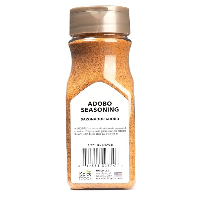 iSpice Premium Adobo Seasoning For Cooking all natural and Gluten Free| All Purpose well in meat, Soup, steak |10.2 Oz (290g)