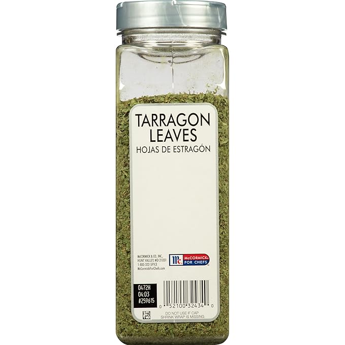 McCormick Culinary Dried Tarragon Leaves, 3.5 oz - One 3.5 Ounce Container of Tarragon Herb, Perfect in Sauces, Salads, Dressings, Meat Marinades and Stews