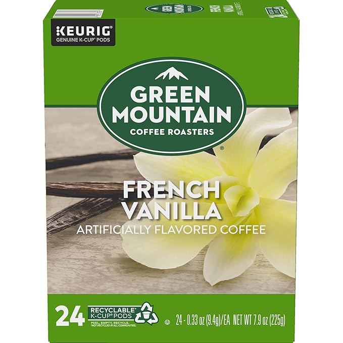 Green Mountain Coffee Roasters French Vanilla Coffee, Keurig Single-Serve K-Cup pods, Light Roast, 96 Count
