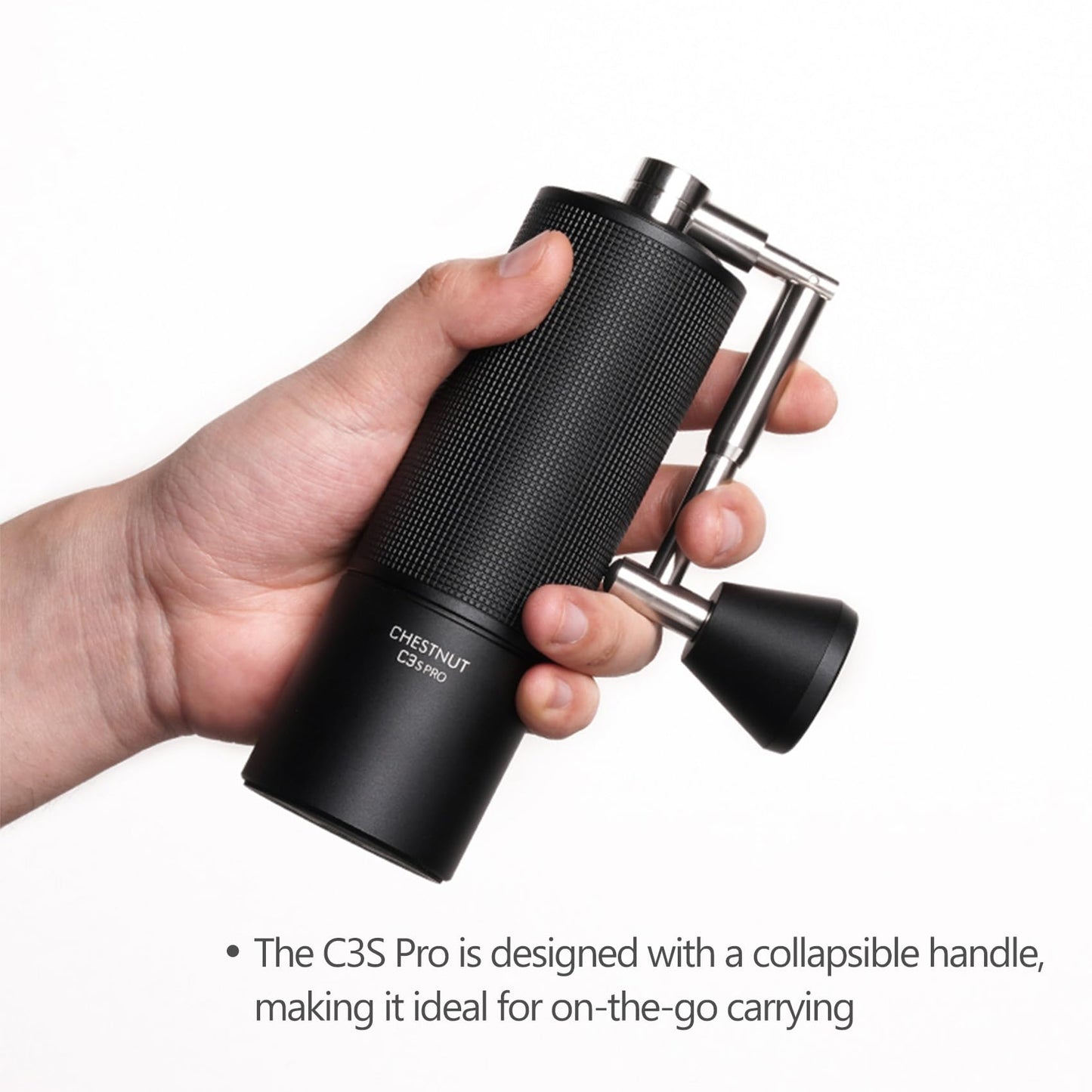 TIMEMORE Chestnut C3S Pro Manual Coffee Grinder, Stainless Steel S2C Conical Burr Coffee Grinder