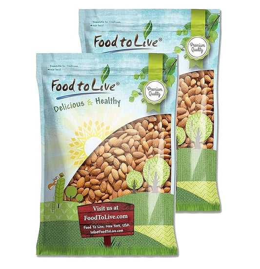 Food to Live California Almonds, 18 Pounds – Supreme, Whole, Raw, Unsalted, Unroasted Nuts, Natural.