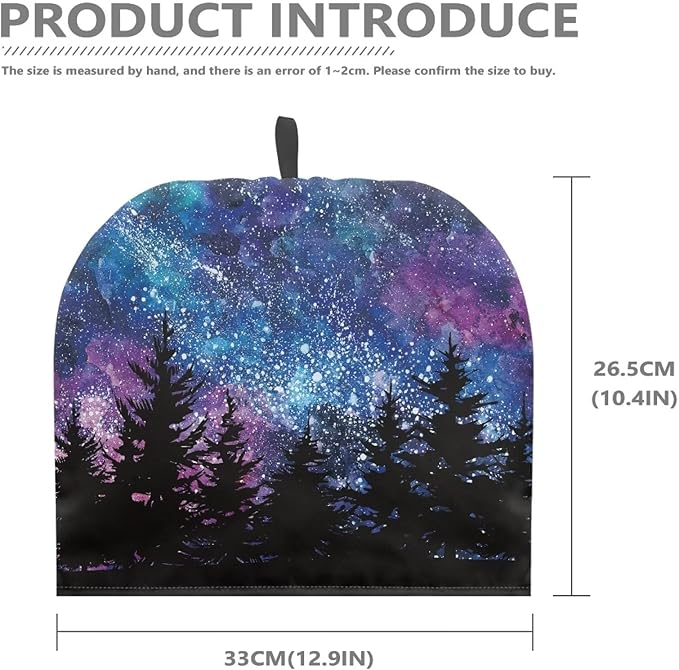 Hudotybom Galaxy Tea Cozy for Teapot Insulated Large Teapot Cover to Keep Warm Tea Kettle Cover Machine Washable Coffee Pot Cloth Covers Kitchen Home Decorations