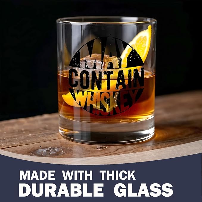 Funny Whiskey Glasses 10 oz, Whiskey Lovers Gifts, Whisky Gifts Old Fashioned Rocks Glasses for Women Men Drinking Scotch Bourbon Cocktail Liquor Vodka