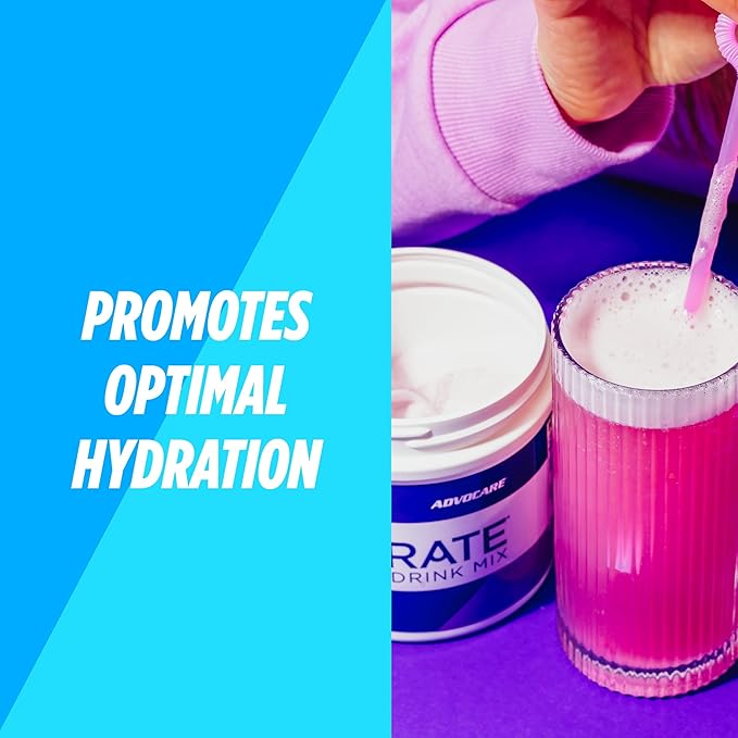 AdvoCare Rehydrate Electrolyte Drink Mix - Hydration & Recovery Drink with Sodium, Potassium & More - Grape, 12.7 oz