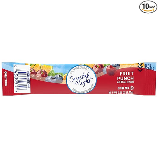 Crystal Light Fruit Punch On-The-Go, 0.09 Ounce (Pack of 10)
