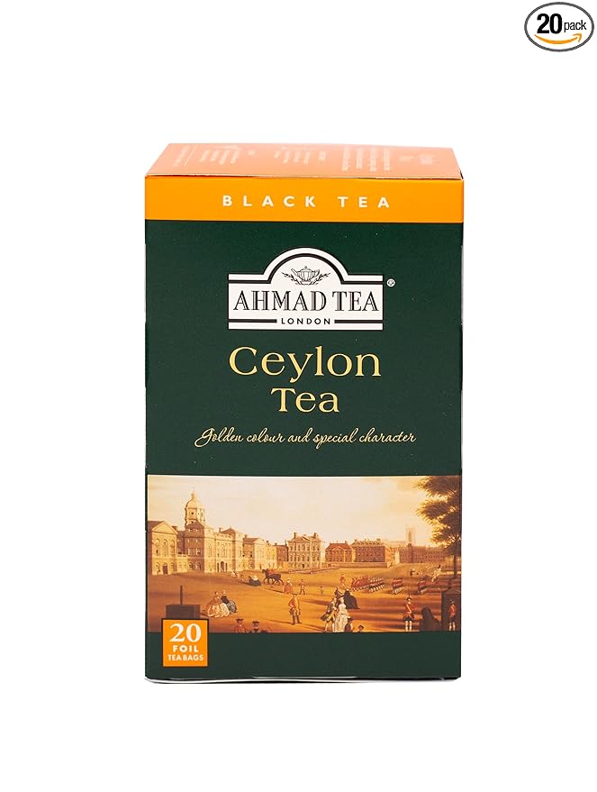 Ahmad Tea Black Tea, Ceylon Teabags, 20 ct (Pack of 1) - Caffeinated & Sugar-Free
