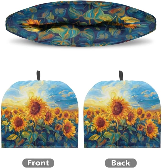 Sunflower Print Tea Cozy for Teapot Double Layer Thickening Tea Insulated Cosy for Restaurant 12.9 X 10.4 Inches Kitchen Accessory