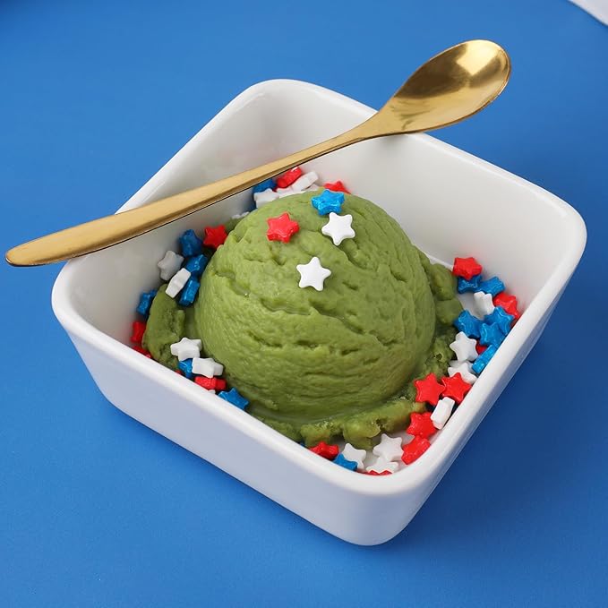 4th of July Sprinkles for Cake Decorating, Patriotic Gold Red White and Blue Sprinkles for Ice Cream Cupcakes Brownie Cookie Baking Topping