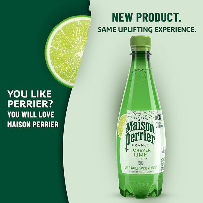 Maison Perrier Forever Lime Flavored Sparkling Water, 16.9 Fl Oz Plastic Water Bottles, 6 Count 101.406 fl oz