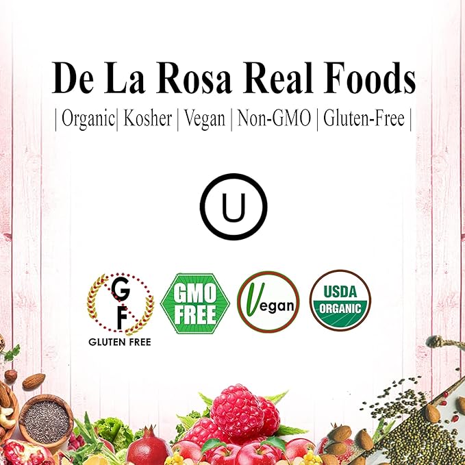 De La Rosa Organic Raspberry Vinegar, Raw & Unfiltered Pure Vinegar, Vegan, Gluten Free & Kosher, Great for Organic Salad Dressing and Marinades, 5 Liters (Pack of 1)
