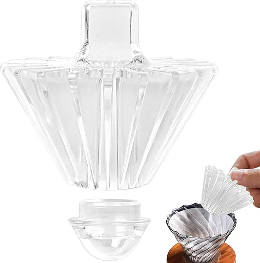 2-in-1 Convertible Style Coffee Filter Shape Fixed Tool For V60 Coffee Filter Paper or Basket Coffee Filter Paper ??Convenient and Efficient Accessory for Enthusiasts