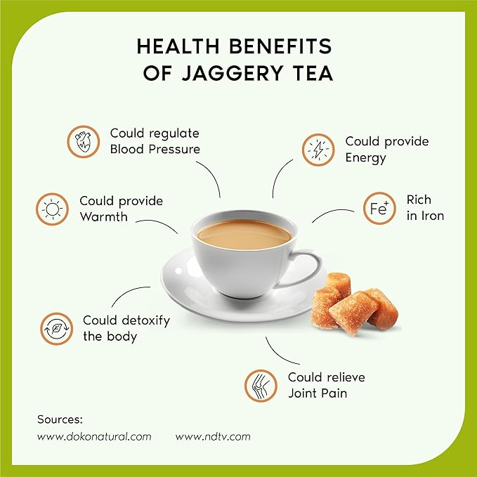 FOODIA Jaggery Cardamom Tea Gold | Readymix Tea Powder with Jaggery Powder & Premium Cardamom | 14.11oz |