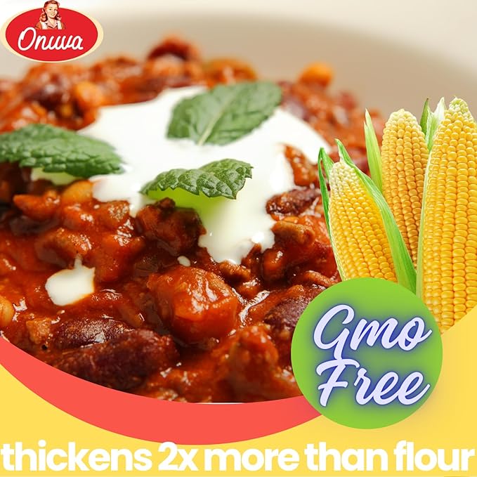 Corn Starch by Onuva - 10 lbs, (4,53 kg) - Gluten Free - Vegan - Thickener For Sauces, Soup, & Gravy