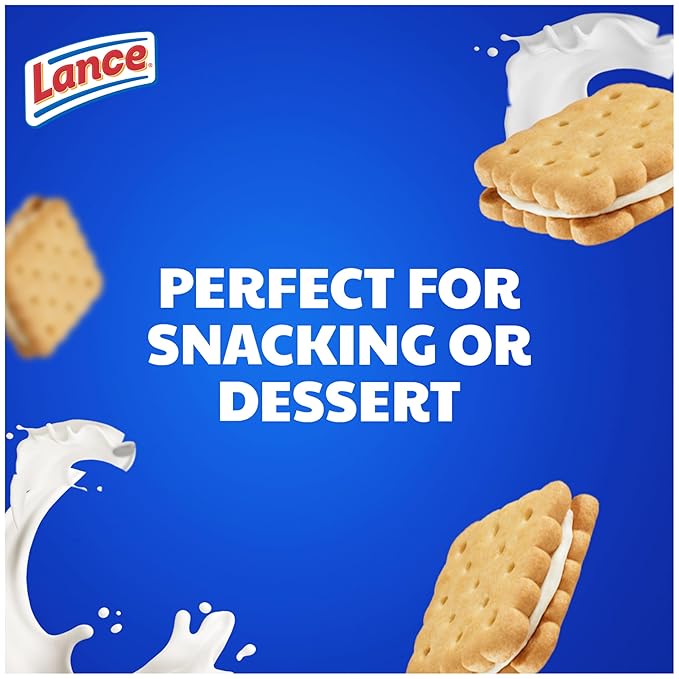 Lance Sandwich Cookies, Nekot Vanilla Creme, 10 Individually Wrapped Packs, 6 Sandwiches Each