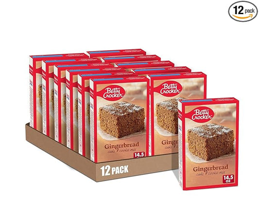 Betty Crocker Gingerbread Cake and Cookie Mix, 14.5 oz. (Pack of 12)