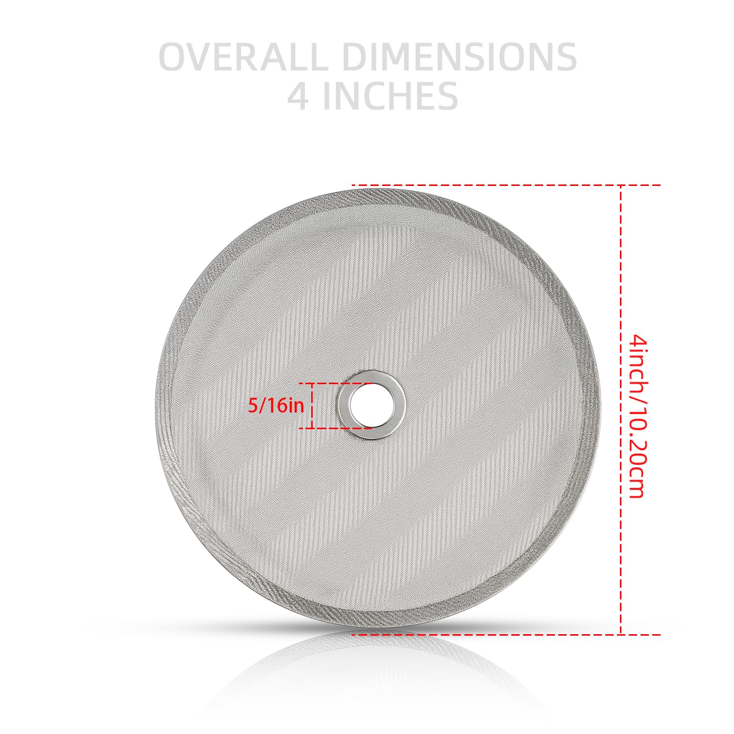 6 Pack French Press Filter Replacement Screens, 4 Inch Stainless Steel Mesh