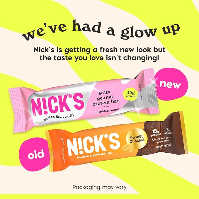 Nick?™s Protein Bundle, Salty Peanut, Caramel ??24-Count Box | High Protein, Low Calories, Low Carbs, Keto Friendly, No Added Sugar