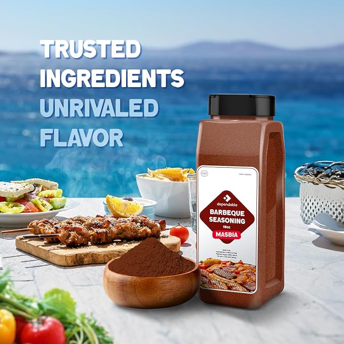 Dependable Food BBQ Spice Mix - 18 oz. Resealable Pouch - Non-GMO, Kosher – Perfect Blend for Grilling, Smoking, and Roasting