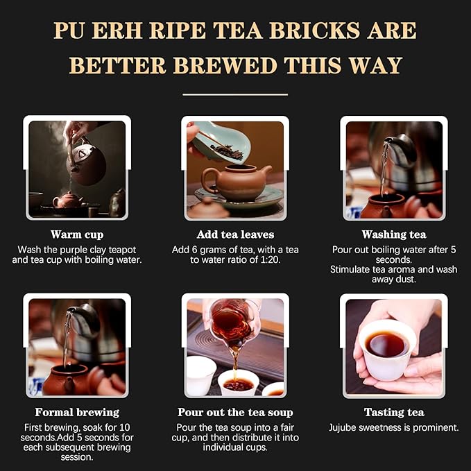 XIXICHA Pu-erh Tea Brick 2016Yr Aged Fermented Black Tea Ripe Pu er Yunnan Menghai Palace Puer Chinese Tea 500g(250g*2) ???????’뙳 ??„젚 ?…묈??먩돈若ュë»?????"<div>