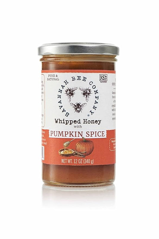 Whipped Honey with Pumpkin Spice - Savannah Bee Company 12 oz Whipped Honey (12 Oz)