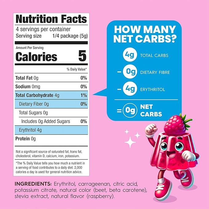 Simply Desserts Sugar-Free Raspberry Jel, 6-Pack ??Vegan Dessert, Keto Snacks, Diabetic Friendly & Kosher, 1.7 Oz Ea