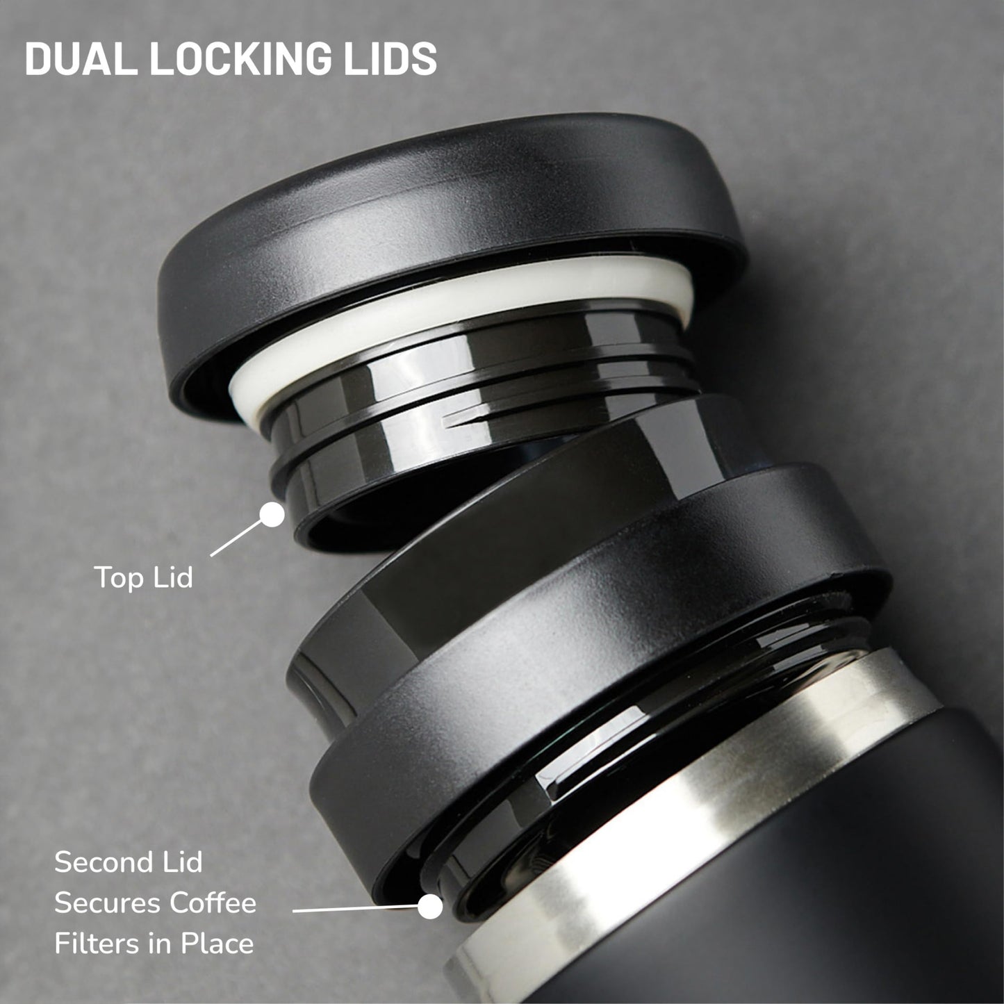 ESPRO P1 12 Ounces French Press Coffee Maker for Travel, Double-Walled Stainless Steel Vacuum