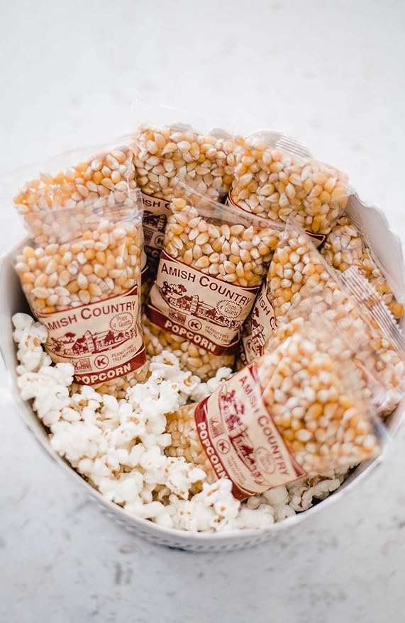 Amish Country Popcorn | 10-4 oz Bags - Baby Yellow Popcorn Kernels | Old Fashioned, Non-GMO and Gluten Free (10-4 oz Bags)