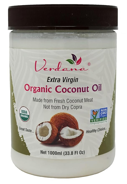 Organic Verdana Extra Virgin Coconut Oil ??USDA Organic, Unrefined Cold Pressed Oil for Baking and Cooking ??32 Oz