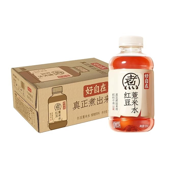 CHI FOREST Red Bean & Job's Tears Herbal Drink, Zero Sugar, Zero Fat, Zero Calories Beverage, 16.9 fl oz Bottles (Pack of 15)