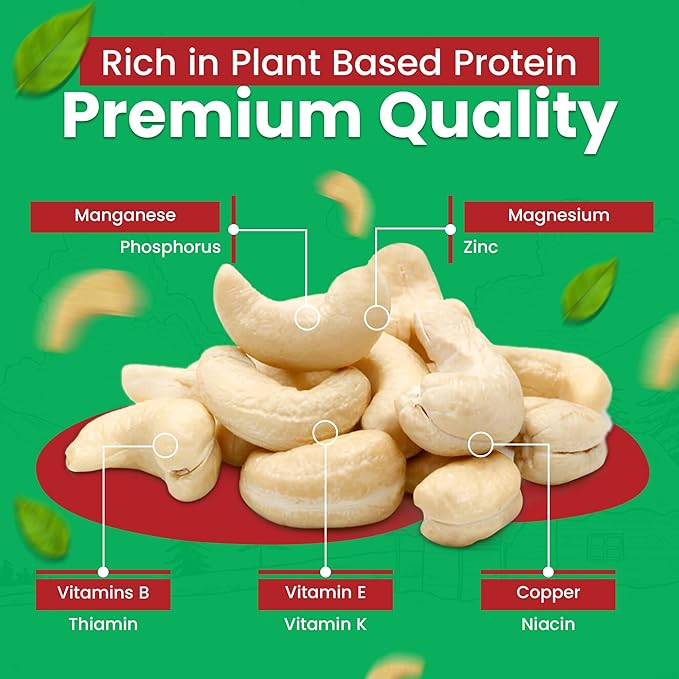 Raw Whole Unsalted Cashews ??5 lbs.- Premium Quality Kosher Raw Cashews By We Got Nuts ??Oil-Free Natural, Healthy & Diet-Friendly Snack ??Gourmet Savory Flavor ??Air-Tight Resealable Bag Package