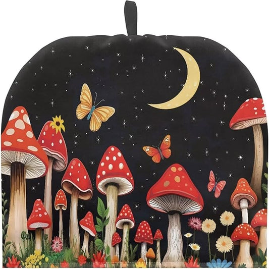 Mushroom Tea Cozy for Teapot Insulated Moon Thick Tea Cosy for Teapot Home Decor Butterfly Kettle Kitchen Dust Cover Thick Teapot Cosy