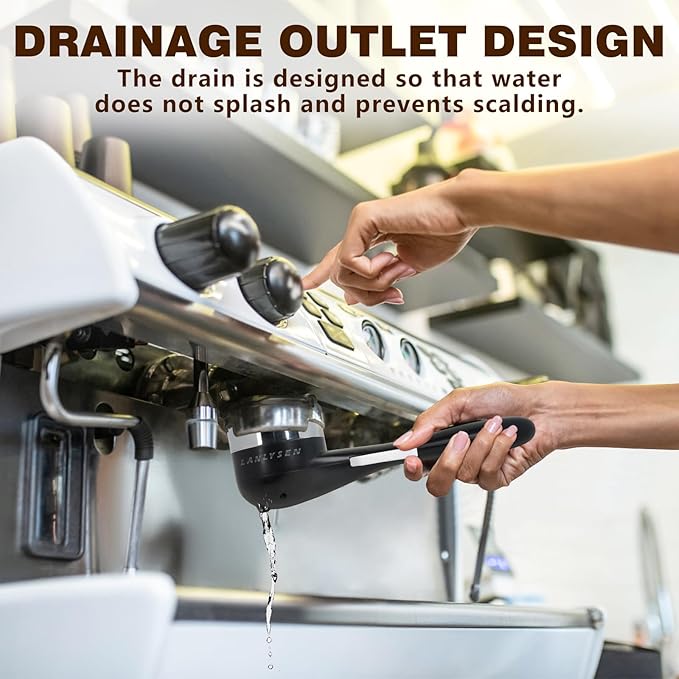 Espresso Coffee Machine Cleaning Brush, 360ì§?Cleaning Push-Up Coffee Maker Brush, Espresso Machine Brush Coffee Cleaning Tool Compatible with 54mm Breville Machines Barista, Home, Kitchen