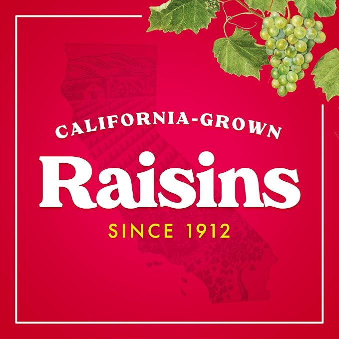 Sun-Maid California Sun-Dried Raisins - 13 oz Resealable Canister - Dried Fruit Snack for Lunches, Back to School Snacks, and Natural Sweeteners