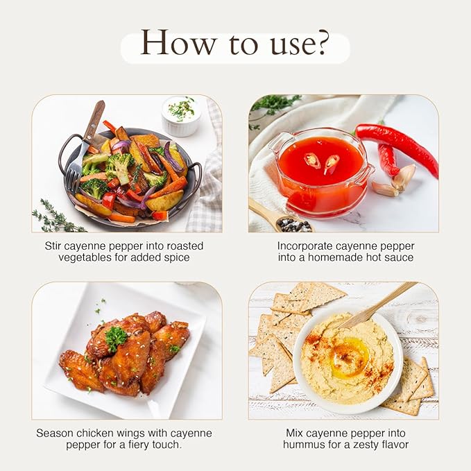 Geo-Fresh Organic Cayenne Pepper Powder, 1.76 oz (50g) ??Spicy & Aromatic Cayenne Chili Powder Organic ??Pure Ground Red Pepper Powder ??USDA Certified Organic ??Non-GMO ??Kosher ??Gluten-Free ??Product of India