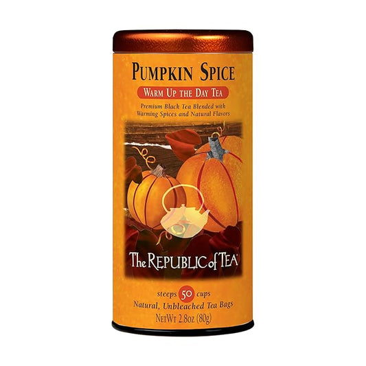The Republic of Tea - Pumpkin Spice Black Tea, 50 Tea Bags